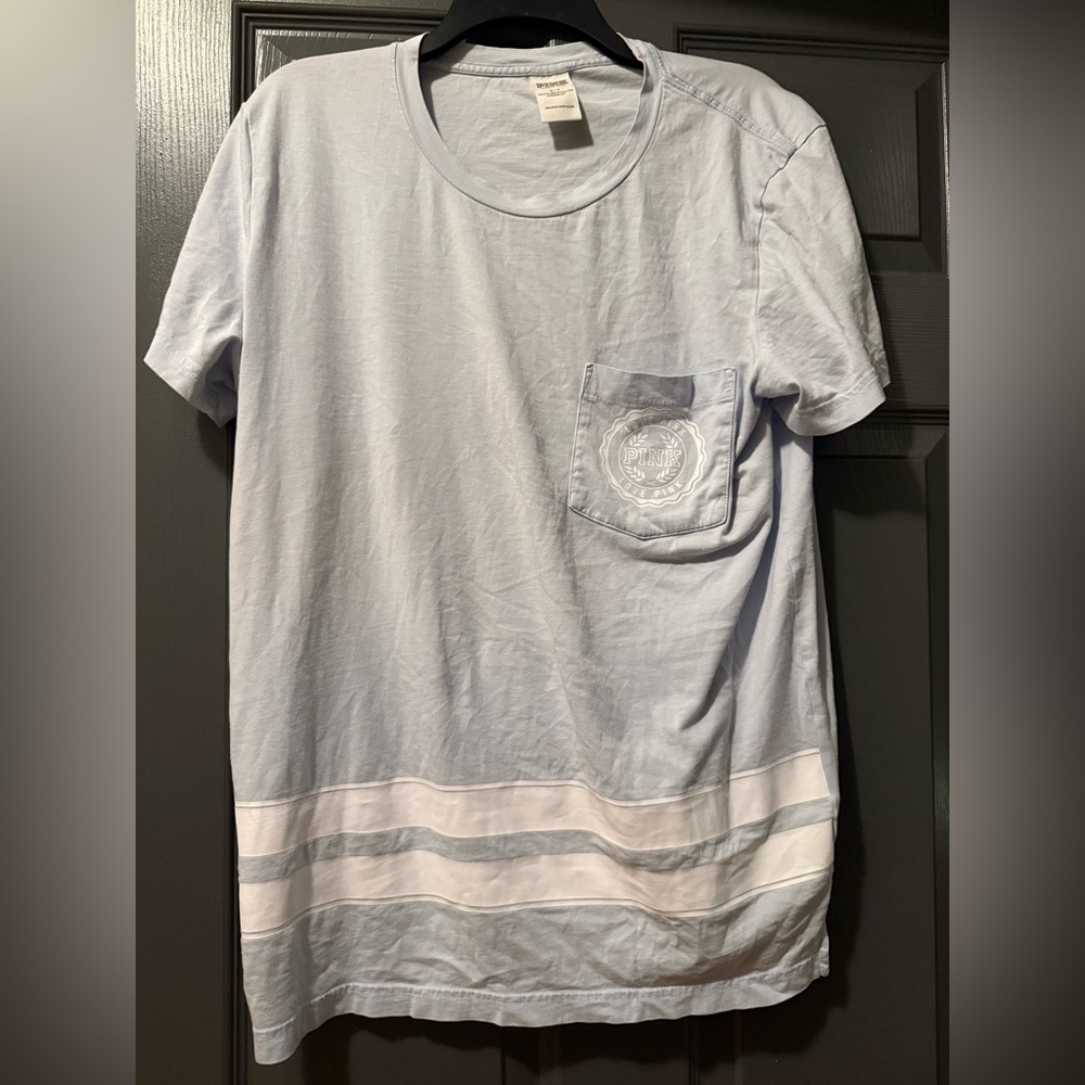 PINK Victoria's Secret Blue Short Sleeve Tee
